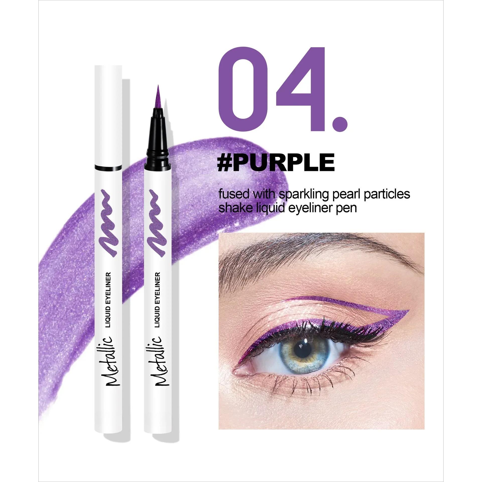 

1шт жидкие блестящие подводки для глаз пигмент серебристо-зеленый золотой блеск профессиональные водостойкие подводки для глаз косметика для красоты женский макияж