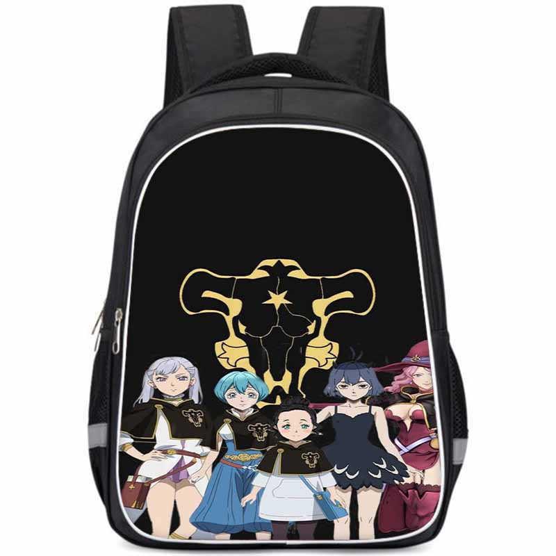 Černý čtyřlístek Velkokapacitní lehký školní batoh pro děti chlapce a dívky Oxfordová látka