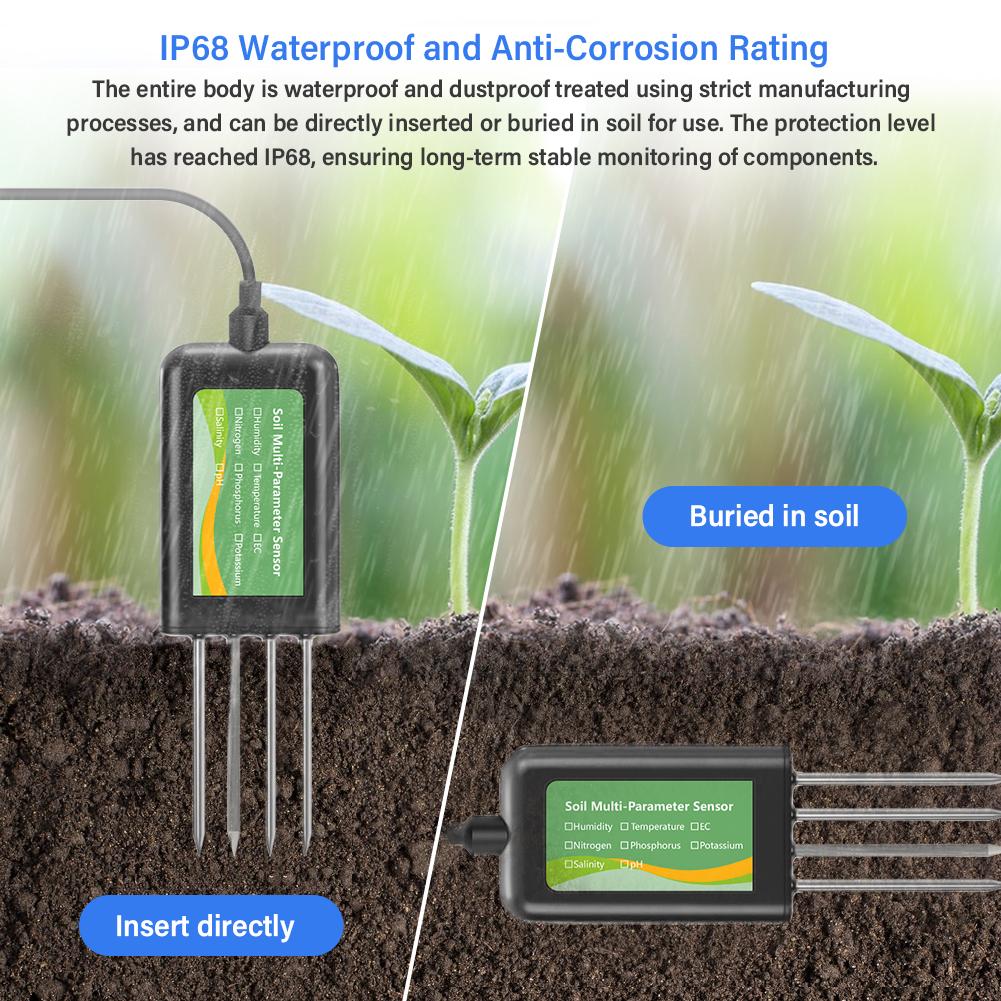YAGO Soil Sensor 8 in 1 for Agriculture pH EC Moisture NPK Tester Android/HarmonyOS USB Smart Soil Meter for Precision Farming