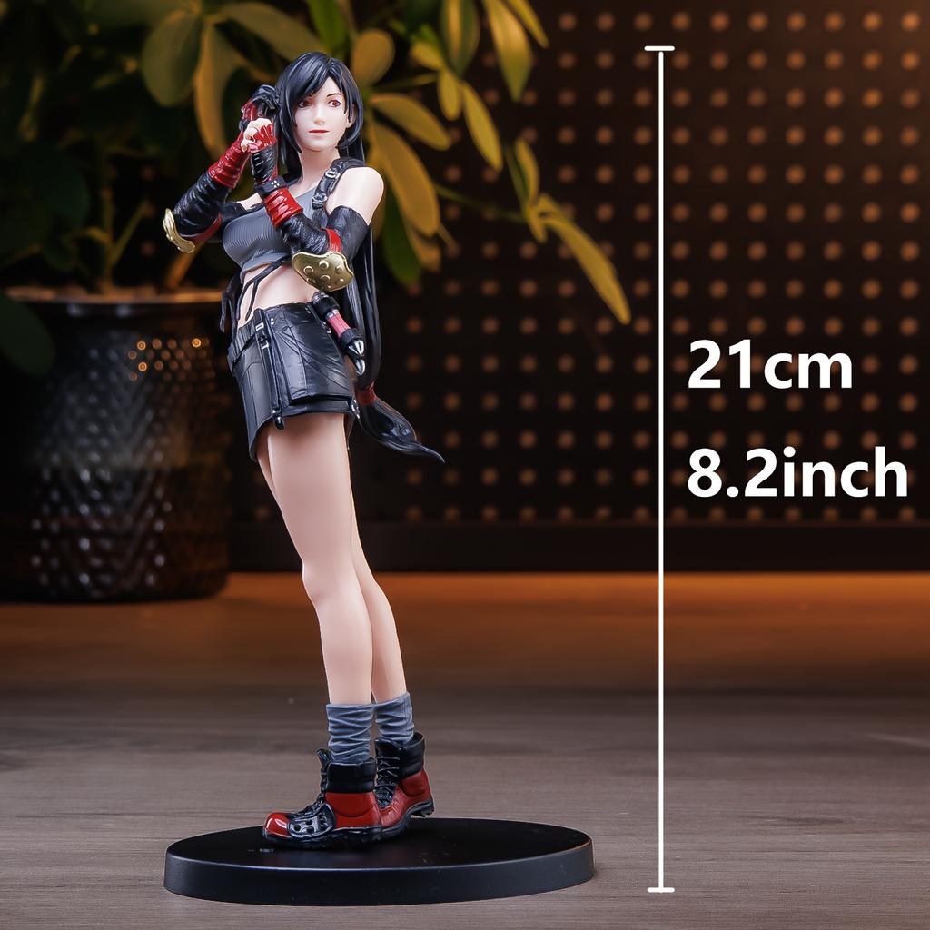 ff7 Tifa Tifa Female Fighter Anime Statue Figure Ornaments Small Gifts Room Decorations Christmas Gifts