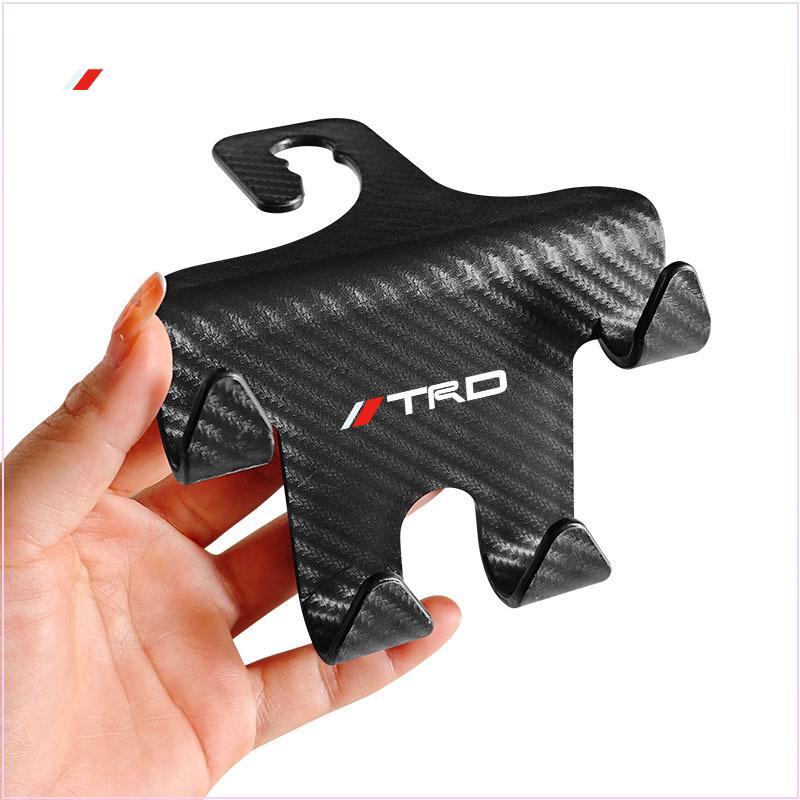 1/2Pcs Double Head Hooks Car Seat Back Headrest Hanger Emblem for Toyota GR Gazoo Racing Corolla TRD Yaris Chr Auris Rav4 Camry Prius Prado Avensis