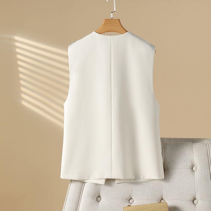Fashionable and Versatile V-Neck Suit Vest for Women, Perfect for Spring and Autumn