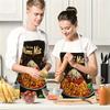 1pc Linen Apron, Pasta-Themed Printed Apron, Home Kitchen Cooking and Baking Apron, Italian Cuisine Theme Apron