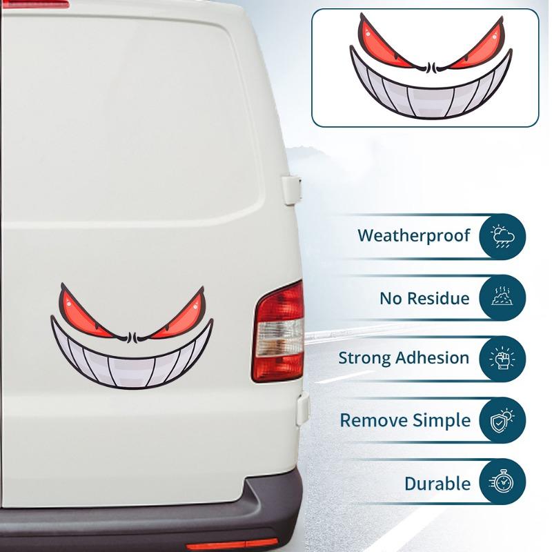 Car Devil's Eye Sticker Auto Motorcycle Body Styling Modification Demon Eyes Decal Helmet Personality DIY Decorative Stickers