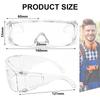 1pc Safety Transparent Glasses Anti Fog Goggles Vented Sides Shields PC Frame Spectacles for Riding Lab Labor Protection