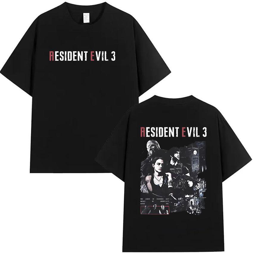 Hot Game Resident Evil Merch Tshirt Unisex Classic Gothic Short Sleeve Tshirts Unisex Vintage Summer ONeck Cotton Tee Streetwear
