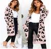2026 Autumn Leopard Print Open-Front Knitwear Cardigan for Women - European & American Style