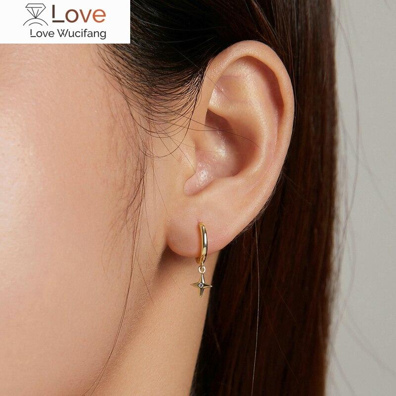 New 925 Sterling Silver Starburst Butterfly Studs Earrings Simple Plated Gold Earrings For Women Fashion Silver Jewelry