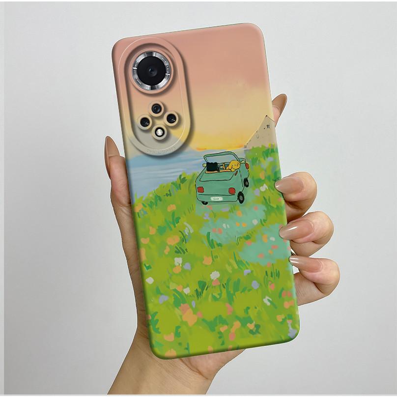 For Huawei Nova 9 Case Aesthetic Butterfly Flowers Soft Silicone Shockproof Phone Cover For Honor 50 Camera Protective Casing