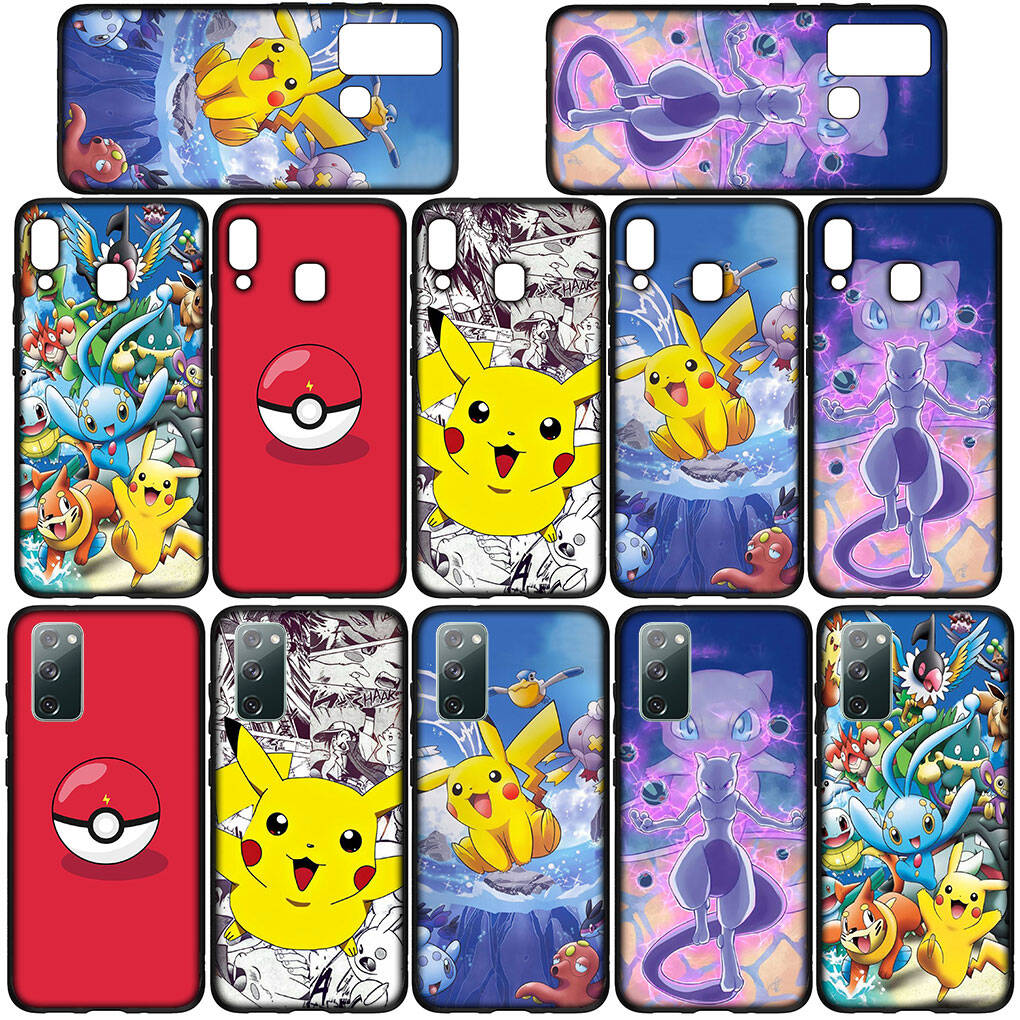 Cover for iPhone 17 16 15 Xiaomi Poco Redmi Note 14 13 12 11 Pro Max 16ESamsung Galaxy S25 S24 S23 OPPO Huawei Mew Pokemon Pikachu Mewtwo Phone Case