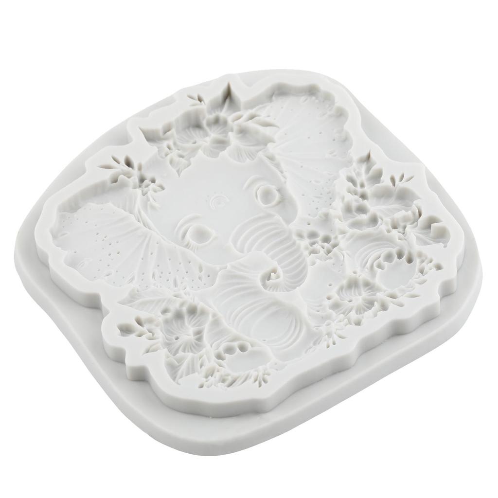 Silikonové formičky slon Zvířecí slon Fondantová forma Nástroje na zdobení dortů Topper na cupcaky Formička na bonbóny čokoládu gumpastu