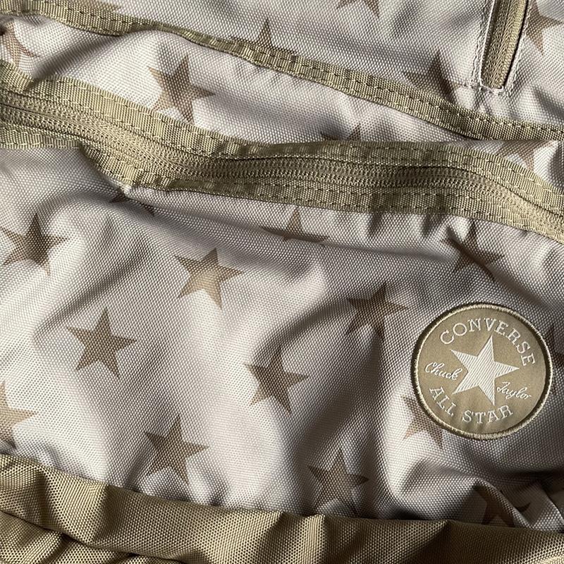 New Converse Polyester Backpack Regular Unisex Coffee Gray Green 10022408-A12