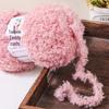 Curly Faux Fur Plush Yarn for DIY Hand-Knitting - Teddy, Doll Accessories, Scarf, Hat, Vest, Thick Coral Fleece