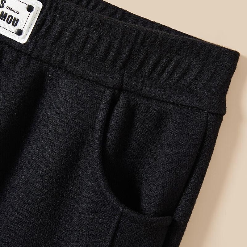 Women's Elastic Waist Velvet-Lined Straight-Leg Pants