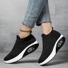 Mesh Sneakers for Women, Single Shoes, Thick Soled, Outdoor, Hiking, Elastic, Breathable, Lazy, Lightweight, Casual Sports Shoes