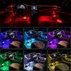 14 In 1 64 Color Rgb Led Car Atmosphere Light Fiber Decor Ambient Foot Lamp App