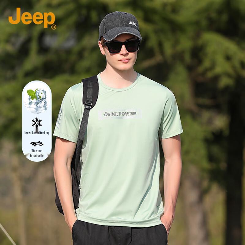 

JEEP Men s Ice Silk Quick-Dry Short Sleeve T-Shirt M