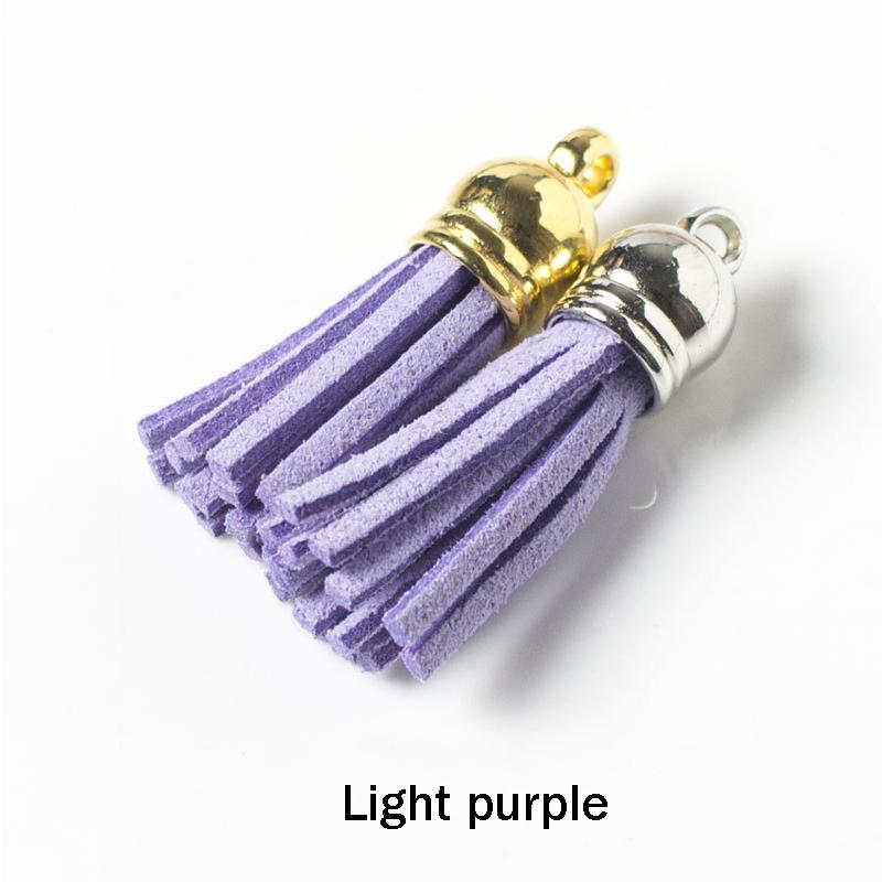20Pcs/Lot 35mm Leather Tassel for Keychain Straps Jewelry Fiber Fringe Suede Tassel DIY Key Chain Pendants Jewelry Accessories