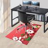 "Merry Christmas! Santa, Elves, Reindeer & Penguin Greeting Card"Office Mat Perfect for Home Decor Office Desk Chair Rugs Chair Carpet for o