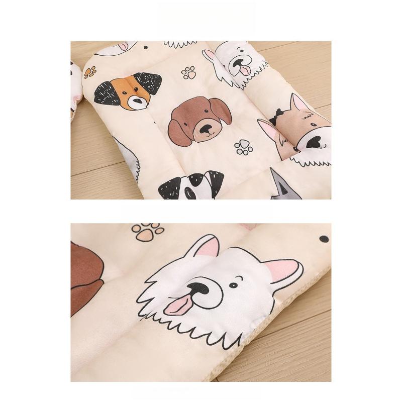 Pet Mat Suitable for All Seasons Breathable Soft Comfortable Cotton Pad Washable Anti Slip Wear-resistant Pet for Both Cats and Dogs Sleeping Bed