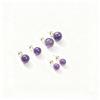 2025 Luxury Lightweight Purple Amethyst Imitation Jade Stud Earrings for Women