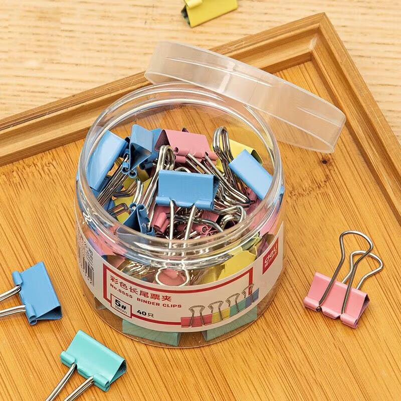 Deli Large Colored Binder Clips