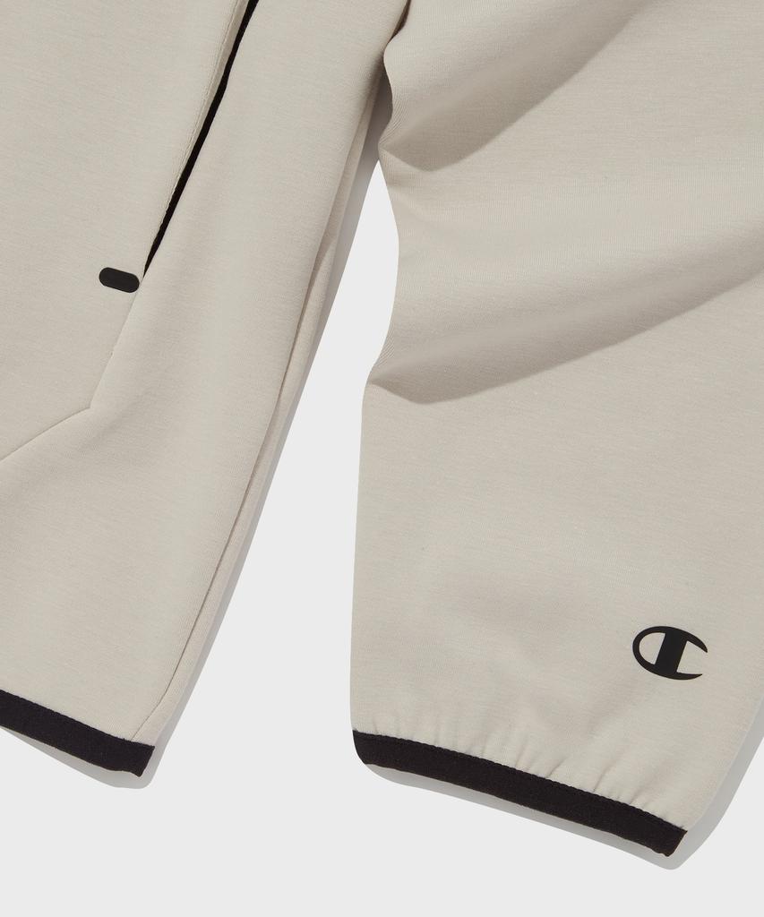 Champion Stretch Interlock Hooded Zip-Up Normal Beige