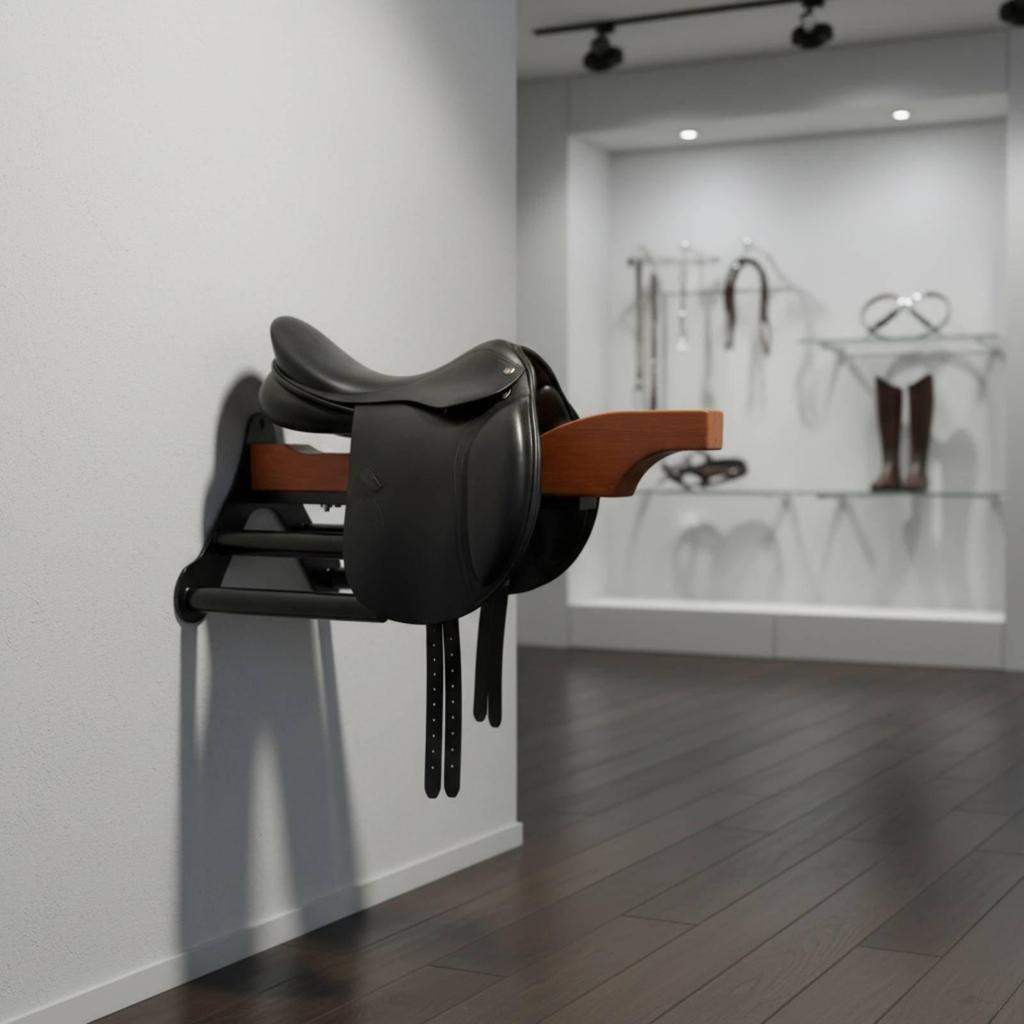 Houten Zadelrek Stevig Display Heavy Duty voor Stal