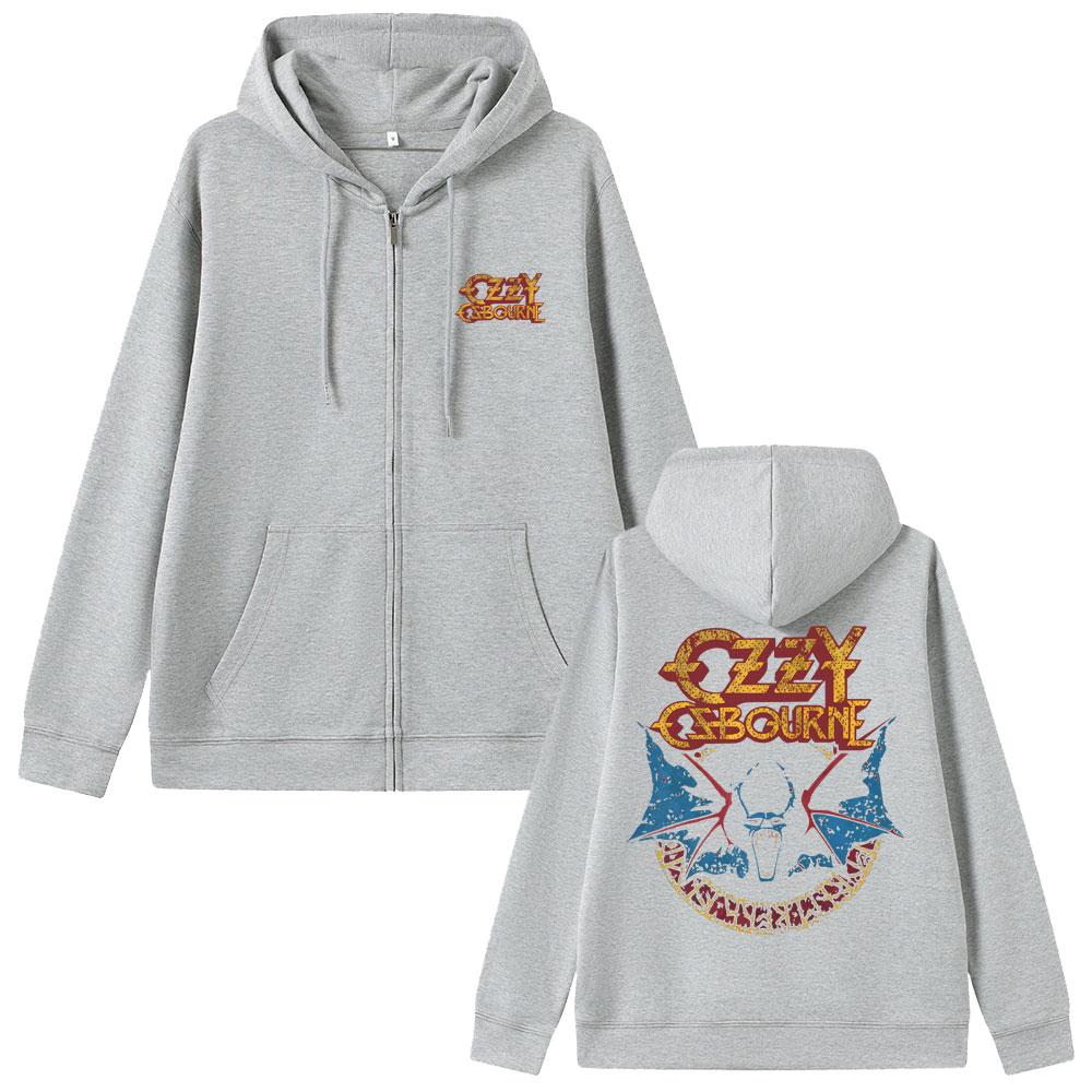 Heavy Metalová rocková kapela Black Sabbath Ozzy Osbourne Mikina na zip Pánská móda Ležérní Nadměrná bunda Pánský Vintage kabát