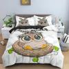 Cartoon Owl Bedding Set Boys Girls Twin Queen Size Duvet Cover Pillowcase Bed Kids Adult Fashion Home Textileextile bedding Set