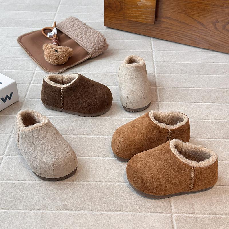 ins velvet warm bread cotton shoes autumn and winter new thick-soled lazy fluffy shoes