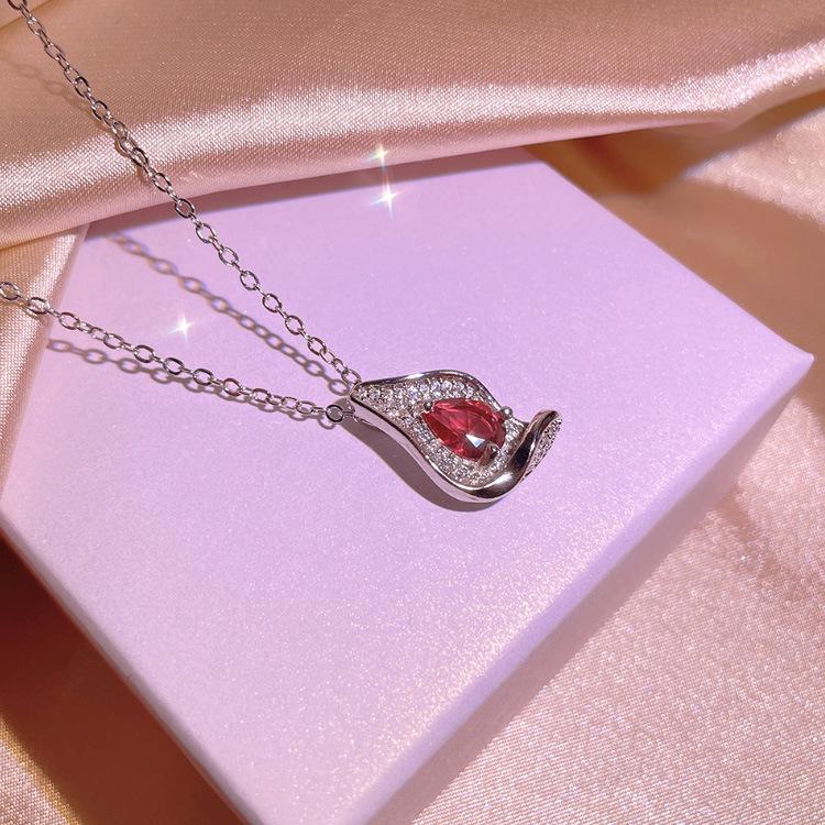 New Womens Jewelry Three piece Set with Irregular Red Zircon Party Jewelry
