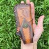 13.5 CM High-quality Cowhide Folding Knife Holder Scabbard Universal Knife Cover Leather Sheath with  Camping Knife Holsters