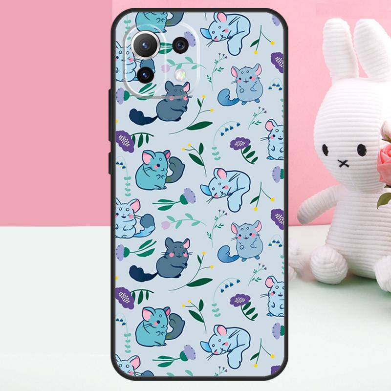 Cute Cartoon Chinchilla Case For Xiaomi 15T 13T 14T 17 Pro Max 15 14 Ultra POCO X7 Pro X5 X6 F5 F6 F7 F8 Ultra Funda