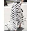 Wave Point High Waisted Loose Pants Women Polka-Dot High Waist Loose Waistband Pants