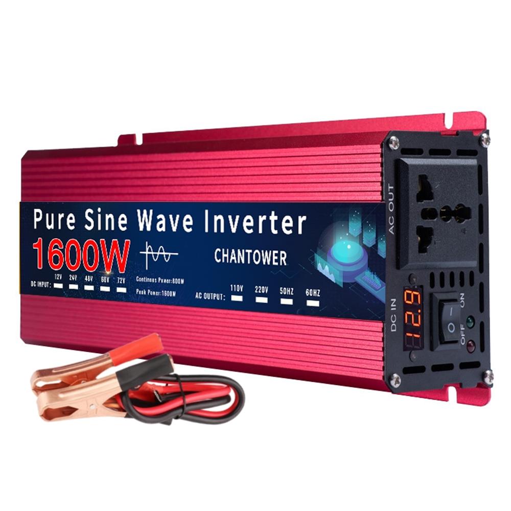 Pure Sine Wave Inverter 12V 220V 24V 110V 1600W 3000W DC To AC Portable Power Converter Car Solar Inverter