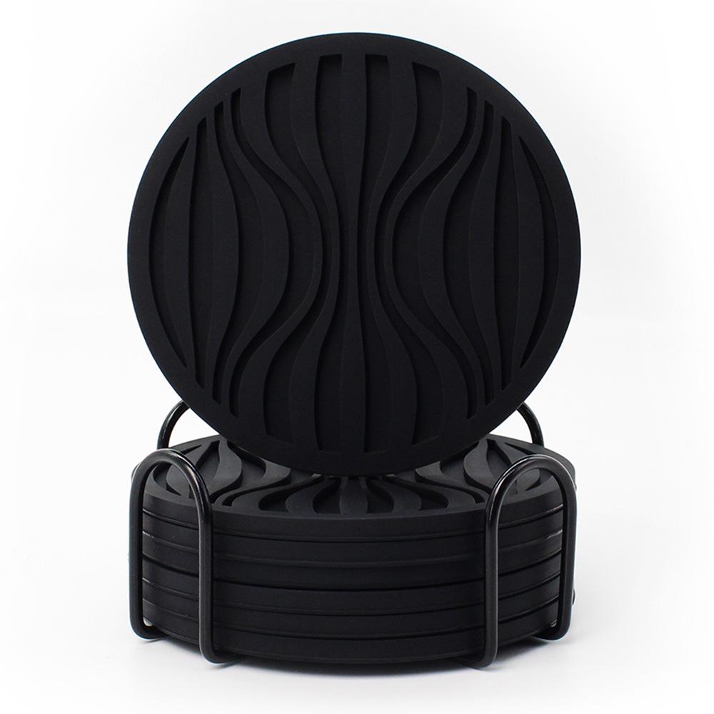 Round Silicone Coaster Set - 10cm Heat Insulation Pads for Tea and Coffee Cups