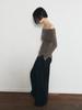 HALF DEVIL US Off-Shoulder Cut-Out T-Shirt_Mocha