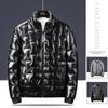 Herbst und Winter Herren Baumwollmantel Kapuzenjacke mit glänzender Oberfläche Personalisierte warme Jacke Outdoor Sport Warmer Baumwollmantel