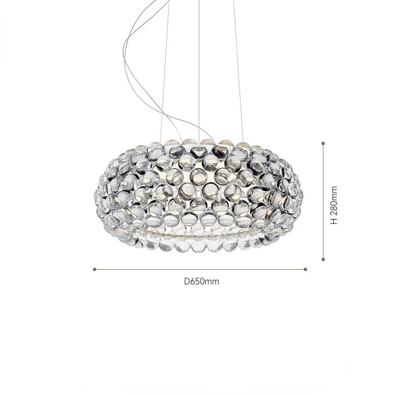 Minimalist Acrylic LED Pendant Lights for Living Dining Room Clear Gold Ceiling Pendant Hanging Lamp Home Decoration Chandeliers