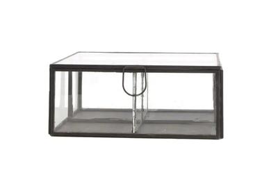Westwing dijk Box Metallbox Metall- und Glasbox 17x17x7 cm