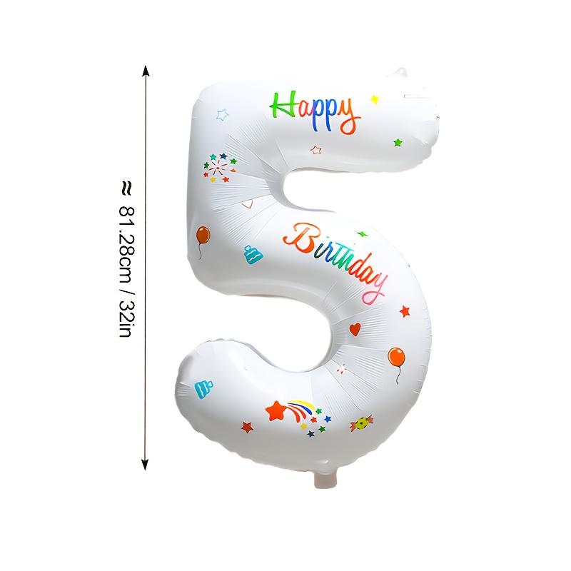 10 Birthday Number Balloons, 32 Inches High, Firmly Pressed Edges, Suitable for Party Decoration, Making Every Year Exciting