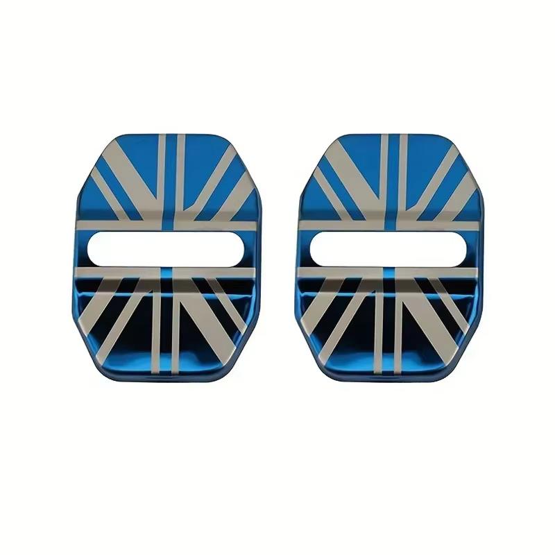 

4/2Pcs Stainless Steel Car Door Lock Cover Interior Accessories for Mini Cooper Countryman Clubman R55 R56 R60 F54 F55 F56 F60 синій/золотий