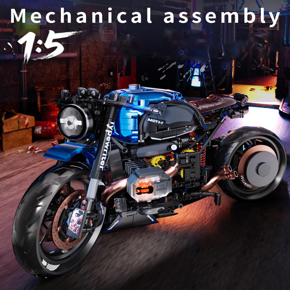 Boys' Building Block Toy Car Set Mechanical Racing Car Mechanical Motorcycle Model Assembly Car Model Assembly Toys