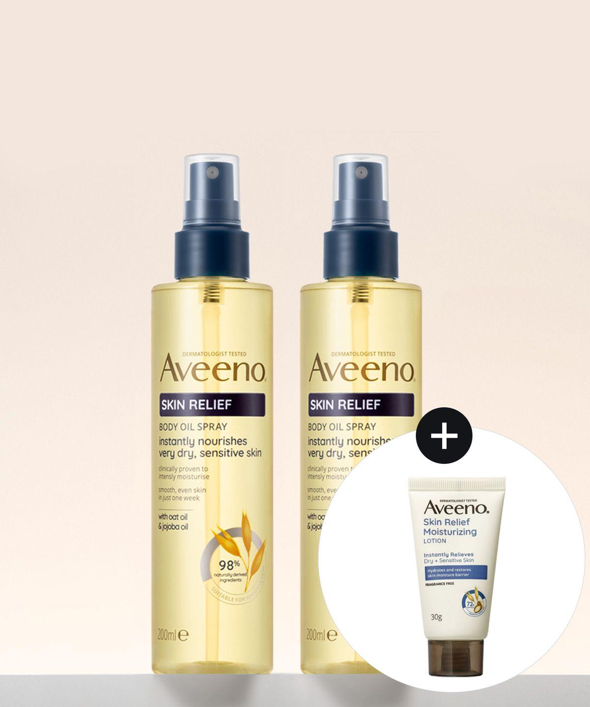 Skin Relief Oil Spray 200ml x 2 + (Intense) Skin Lotion 30g