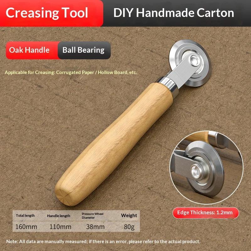 

Copperplate Paper Box Cardboard Resizer Tool with Scoring Mechanism Practical Handmade DIY Folding Indentation Tool for Crafts 1.2mm