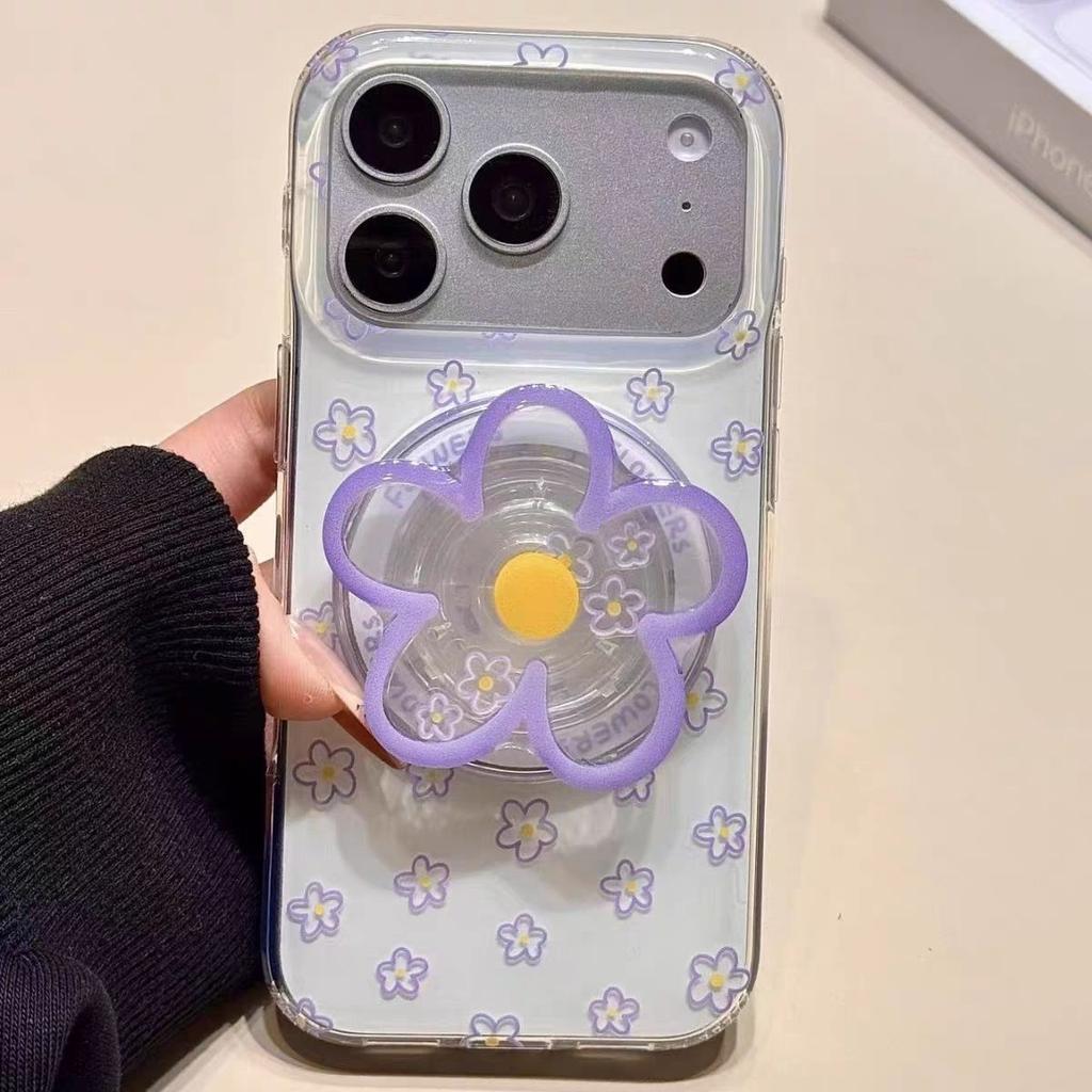 Purple Flower Is Suitable for Samsung S11fe Mobile Phone Case S11ultra/s11plus Double-layer Magnetic Attraction 1 Apple 11promax.