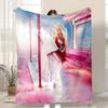 N-Nicki Minaj Album Pink Friday Wurf Kinderfreundliche Flanell-Wurfdecke Weich Warm Antistatisch Waschbar Ganzjahres