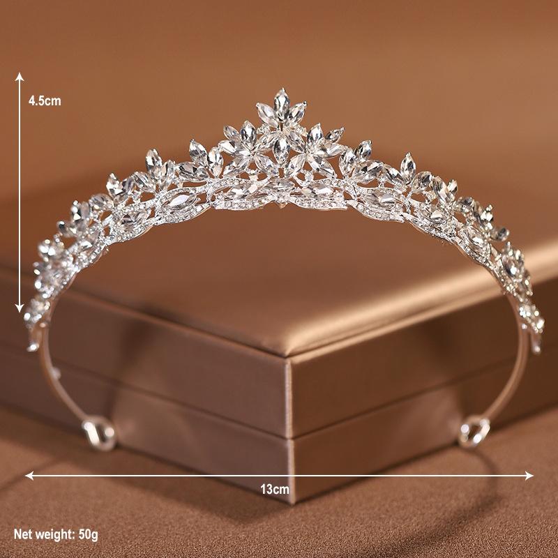 Bridal Headwear Gold/Silver-Colour Women's Fashion Wedding Crown Birthday Tiaras Crown Queen Party Headband