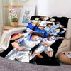 Cartoon Captain Tsubasa Football Soft Flannel Blankets,Throw Blanket Comfortable Blanket for Picnic Beds Sofa Home Bedroom Gifts